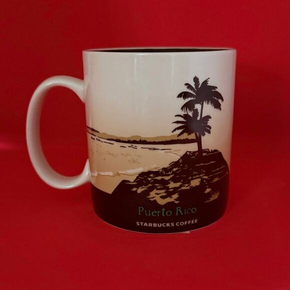 NWT Starbucks Puerto Rico Coffee Mug Global Icon 2015 Tan Brown 16 Oz. Fortress - Picture 5 of 9